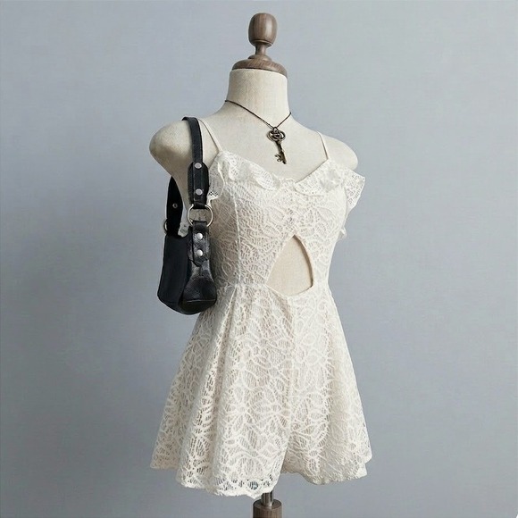 Pants - Costal Cowgirl Lace Romper size xSmall Prairie Style Summer Spring